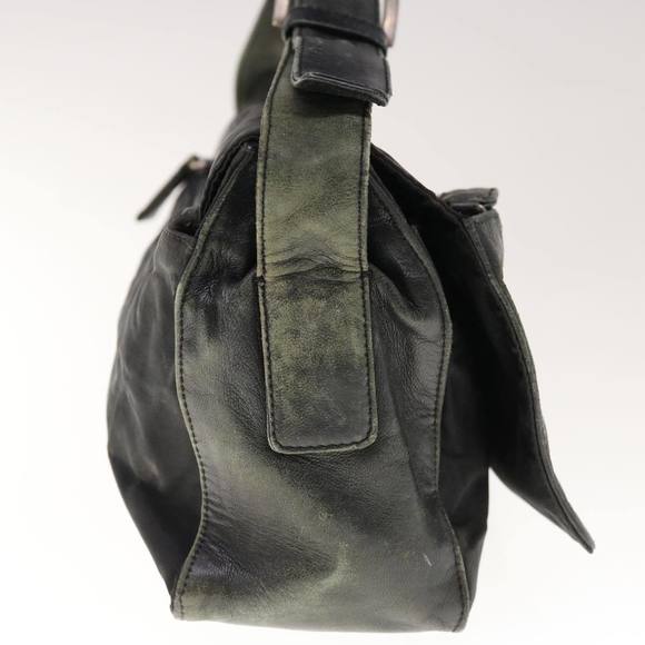 PRADA Shoulder Bag Leather Black Auth 66137 - Picture 3 of 16